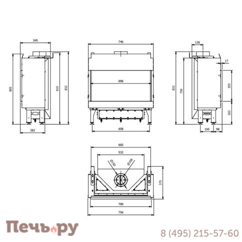 Газовая топка Kratki Leo/70/G20 фото 3