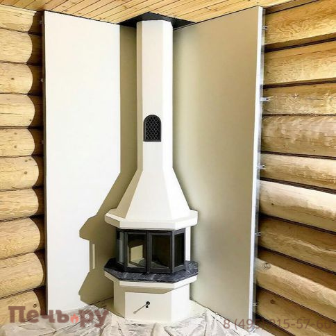Готовый дровяной камин Keddy Carisma прист/угл., раздвижные дверцы фото 2