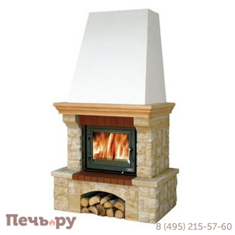 Готовый камин ABX Glasgow Klasik Haklik, цоколь Haklik фото