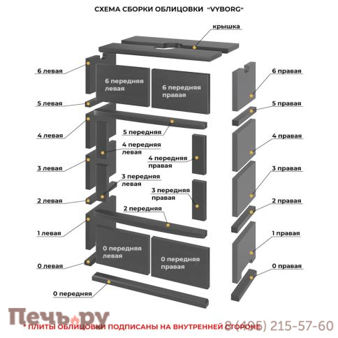 Готовый камин Aston Вертикаль Vyborg Н-1346 Пироксенит Элит фото 3