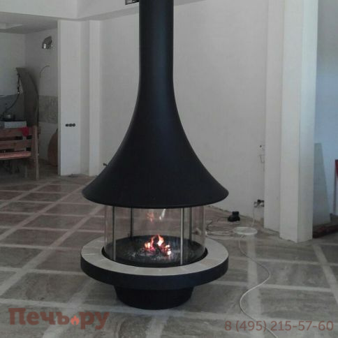 Готовый камин Bordelet Eva 992 центральный со стеклом фото 5