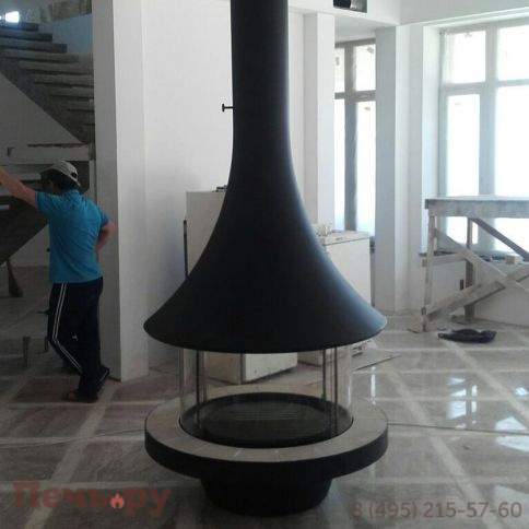 Готовый камин Bordelet Eva 992 центральный со стеклом фото 6