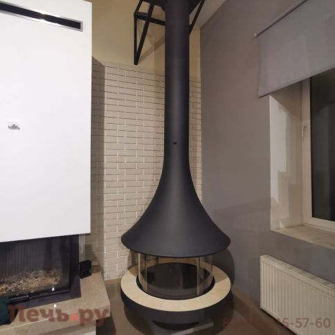 Готовый камин Bordelet Eva 992 центральный со стеклом фото 8