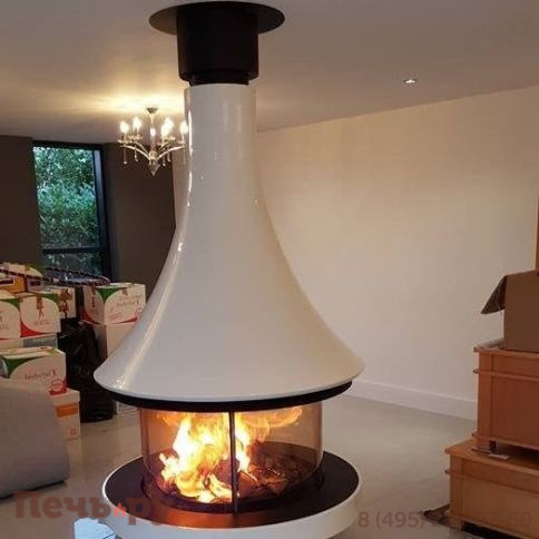 Готовый камин Bordelet Eva 992 центральный со стеклом фото 9