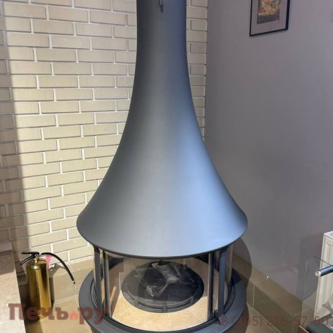 Готовый камин Bordelet Zelia 908 центральный со стеклом фото 7