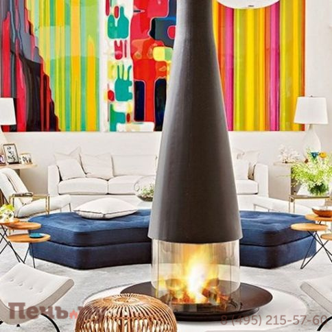 Готовый камин Focus Filiofocus 1600 центральный, со стеклом фото 4