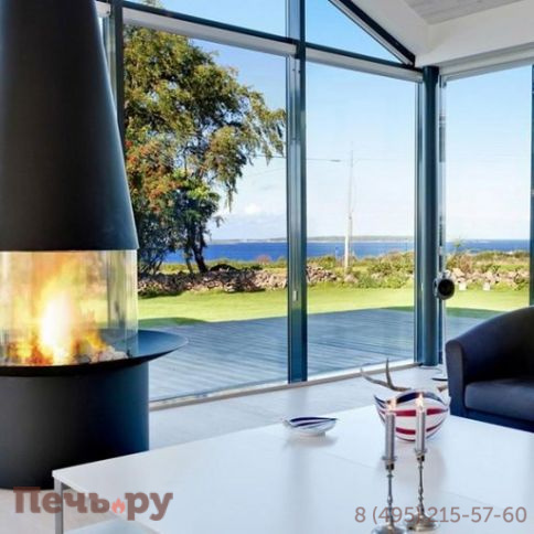 Готовый камин Focus Filiofocus 1600 центральный, со стеклом фото 5