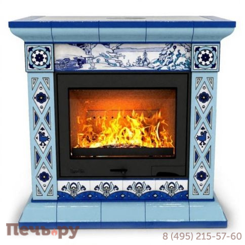 Готовый камин КимрПечь Билибин художественный центральный с топкой Астов К7454 фото 5