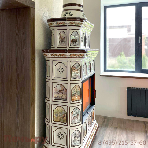 Готовый камин КимрПечь Истра пристенный-двухъярусный фото 37