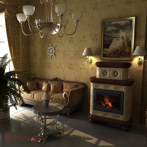 Готовый камин КимрПечь Медальон пристенный-двухъярусный фото 15