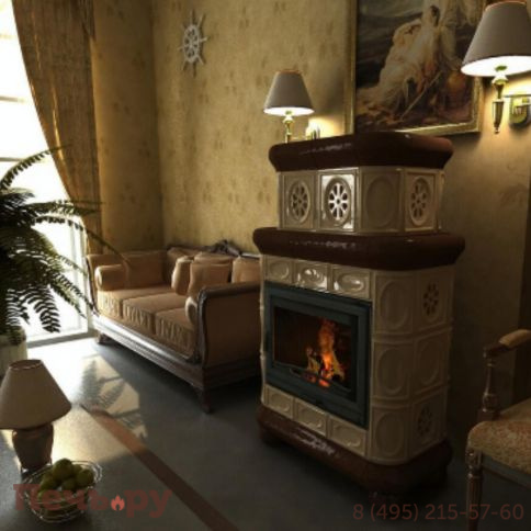 Готовый камин КимрПечь Медальон двухъярусный пристенный с топкой Астов К7454 фото 17