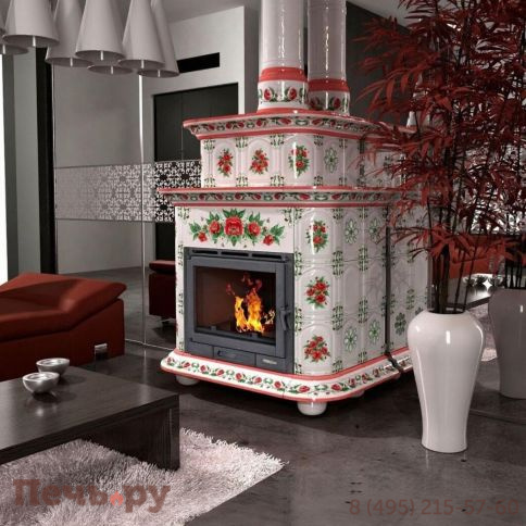 Готовый камин КимрПечь Прованс двухъярусный пристенный с топкой Астов К7454 фото 17