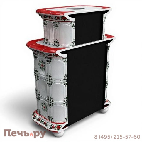 Готовый камин КимрПечь Прованс двухъярусный пристенный с топкой Астов К7454 фото 20