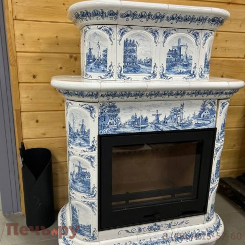 Готовый камин КимрПечь Прованс пристенный двухъярусный фото 29