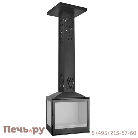 Готовый камин Liseo Castiron LCI 5 GFL Sky стекло слева фото