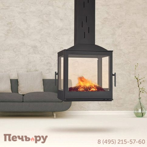Готовый камин Liseo Castiron LCI 5 Sky G4, труба 2 м. фото 2