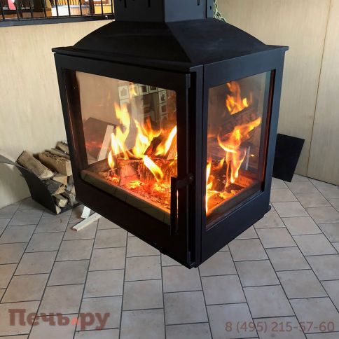 Готовый камин Liseo Castiron LCI 5 Sky G4, труба 2 м. фото 4