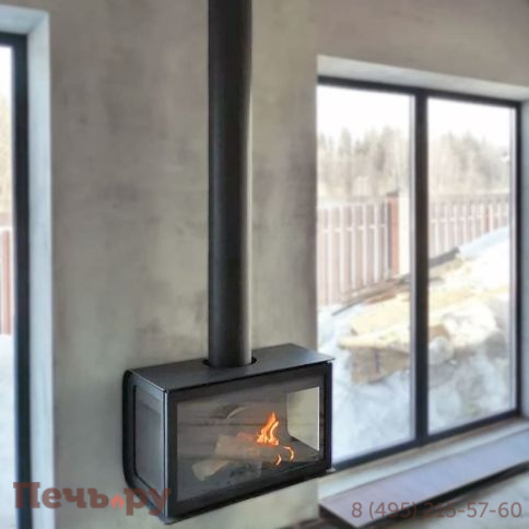 Готовый камин Rocal City (прямое стекло) фото 3