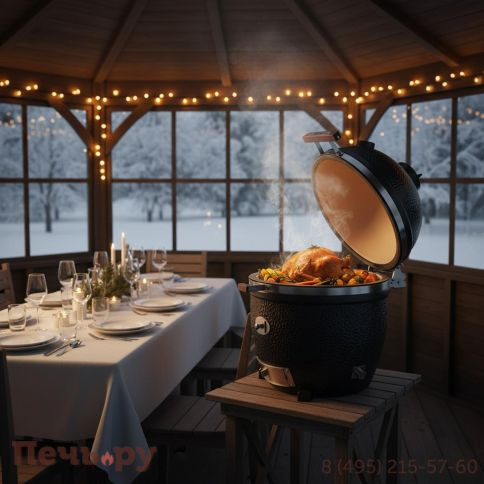 Гриль Monolith Avantgarde Classic черный матовый без боковых столиков и подставки фото