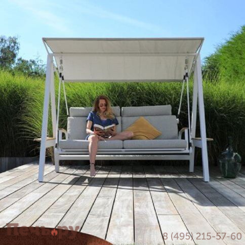 Качели садовые Brafritid Malmo/алюминий/тик фото 10