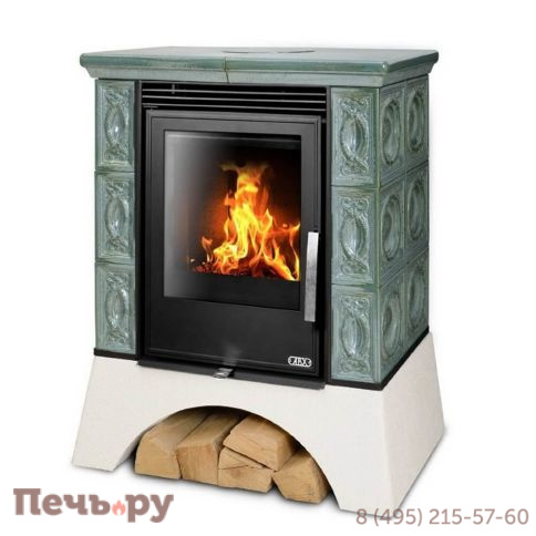 Кафельная печь ABX Helvetia KPI, с допуском воздуха, белый цоколь фото 2