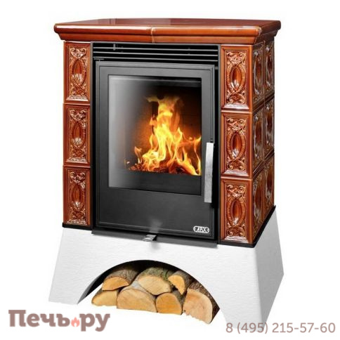 Кафельная печь ABX Helvetia KPI, с допуском воздуха, белый цоколь фото 3