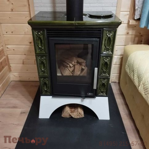 Кафельная печь ABX Helvetia KPI, с допуском воздуха, белый цоколь фото 6