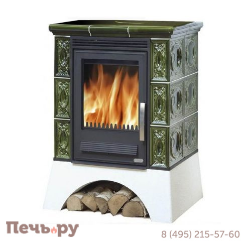 Кафельная печь ABX Helvetia LP, с чугунной топкой фото 2