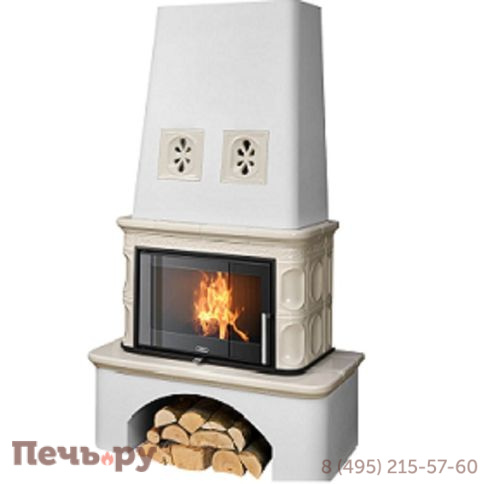 Кафельная печь ABX Laponie EXclusive - вставка стальная, с допуском воздуха извне фото