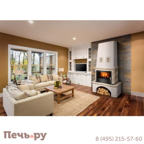 Кафельная печь ABX Laponie II P OX, вставка стальная фото 5