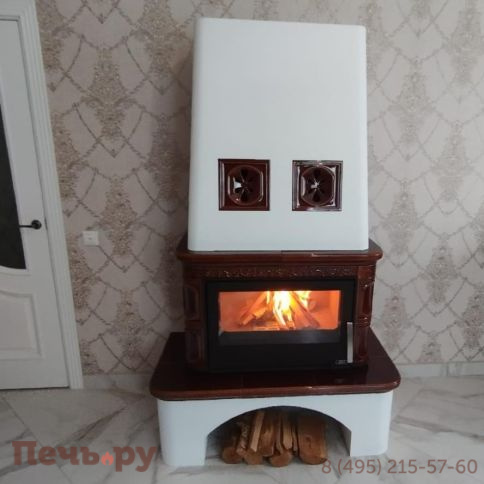 Кафельная печь ABX Laponie II P OX, вставка стальная фото 7