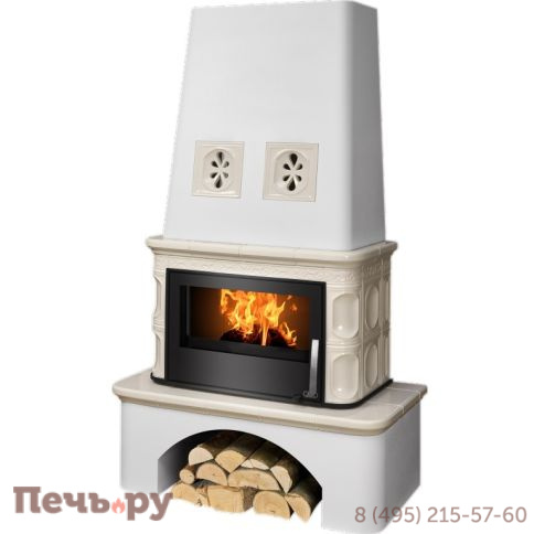 Кафельная печь ABX Laponie II P OX, вставка стальная фото