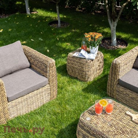 Кальяри 4SiS кофейный столик из искусственного ротанга (гиацинт), цвет соломенный фото 4