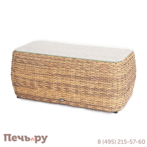 Кальяри 4SiS журнальный столик из искусственного ротанга (гиацинт), цвет соломенный фото