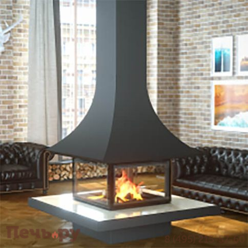 Камин Астов на базе четырехсторонней топки АРТ П4С 800 фото 2
