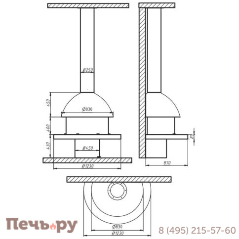 Камин Aves 22 Сан-Ремо пристенный со стеклом фото 4