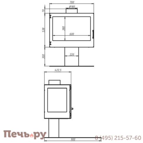 Камин Aves 35 Квадро 4 фото 3