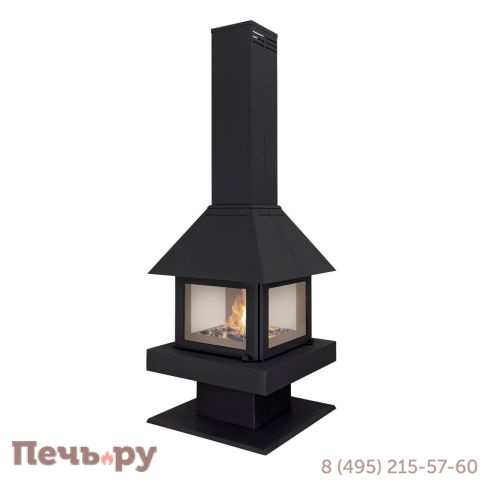 Камин ЭкоКамин островной Эклипс 4D фото