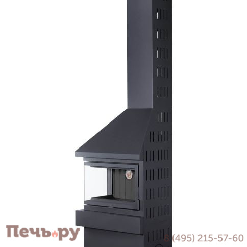Камин ЭкоКамин Прага угловой, шамот черный фото 4