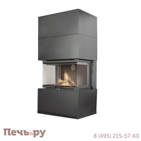 Камин ЭкоКамин Родос 800 черный шамот фото 3