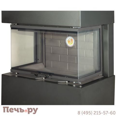 Камин ЭкоКамин Родос 800 черный шамот фото 4