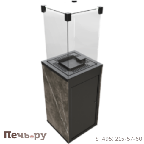 Камин газовый Kratki Patio M G31/37MBAR/Q/N/P/G-Naturali Pietta Grey (с ручным управлением) фото 5