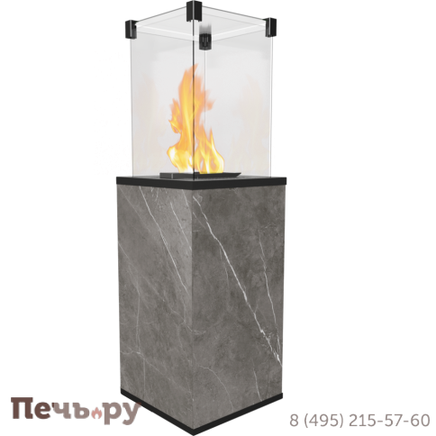 Камин газовый Kratki Patio M G31/37MBAR/Q/N/P/G-Naturali Pietta Grey (с ручным управлением) фото