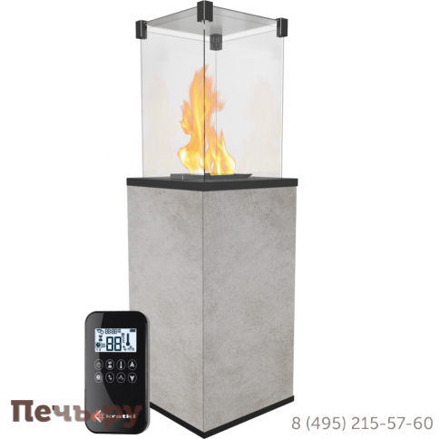 Камин газовый Kratki Patio Mini G31/37MBAR/Q/O/G-Oxide Grigio фото