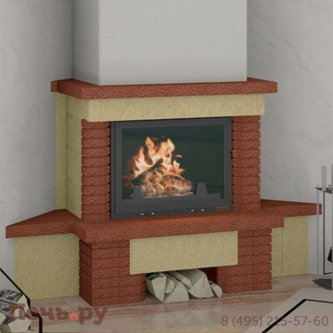 Камин Мета (облицовка Аккорд и топка Оптима 701 Ш) фото