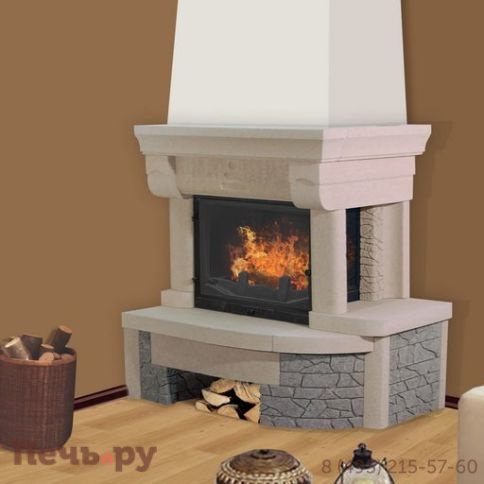 Камин Мета (облицовка Аллегро и топка Оптима 701 Аква Ш) фото
