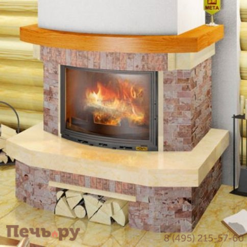 Камин Мета (облицовка Гермес 700/800 и топка Панорама 700 П) фото