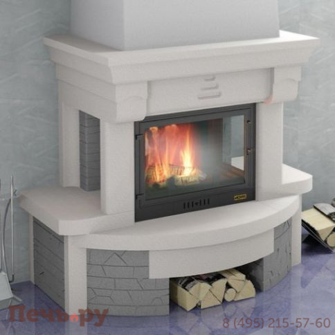 Камин Мета (облицовка Престо и топка Оптима 701 Аква Ш) фото