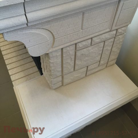 Камин Мета (облицовка Соло (белая) и топка Промо Ш) фото 6