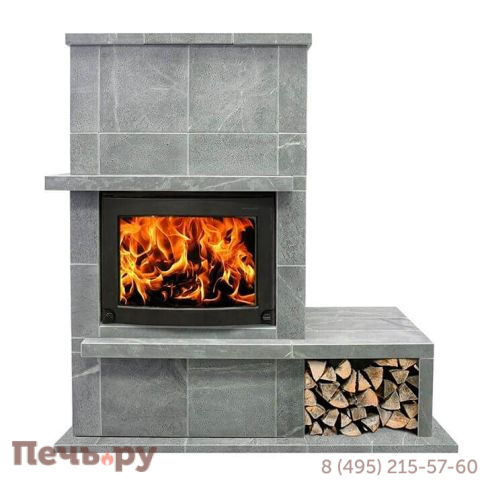 Камин накопительного типа Теплый камень FS 8  с банкеткой (цена без топки) фото